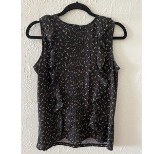 Ann Taylor Sleeveless Navy Blouse